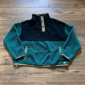 Vintage Y2K Northface Color Block Quarter Button Fleece Jacket